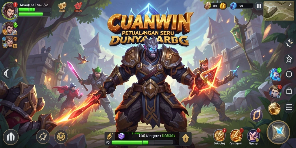 Screenshot menunjukkan aksi pertarungan seru dalam game ARPG CUANWIN.