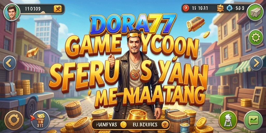 Screenshot gameplay DORA77 menampilkan antarmuka bisnis yang menarik.