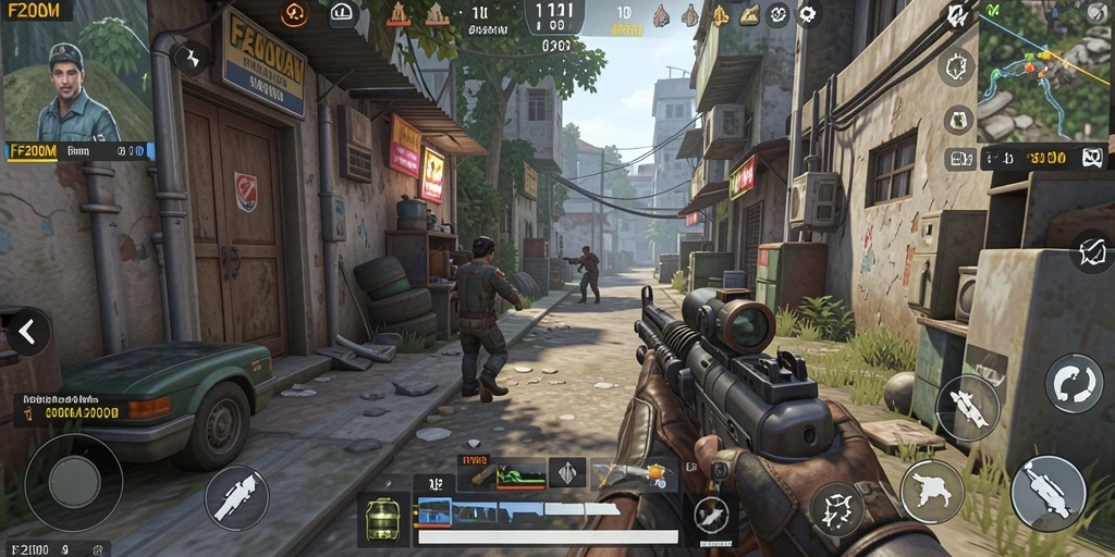 Tampilan gameplay menarik dari F200M yang menggambarkan simulasi nyata.