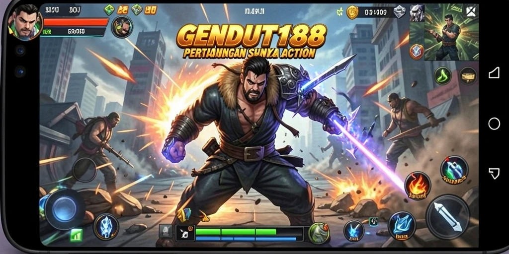 Tampilan aksi seru dalam permainan GENDUT188.