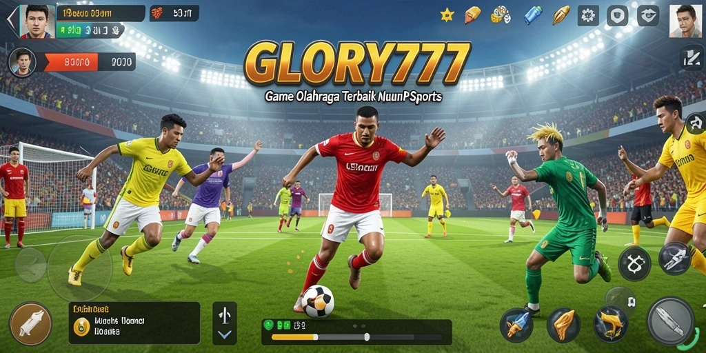 Screenshot permainan GLORY777 dengan pemain beraksi di lapangan.