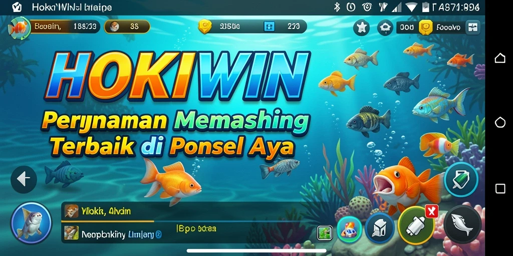 Tampilan gameplay memancing yang seru dan menantang di HOKIWIN.