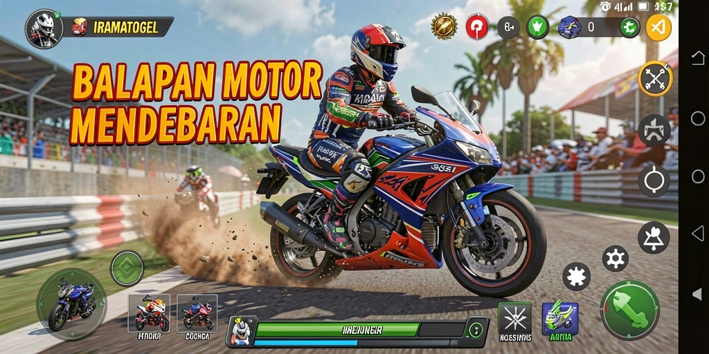 Tampilan gameplay seru dan mendebarkan dalam IRAMATOGEL.
