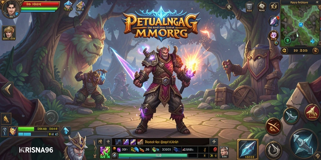 Tampilan epic gameplay KRISNA96 yang menakjubkan di dunia MMORPG.