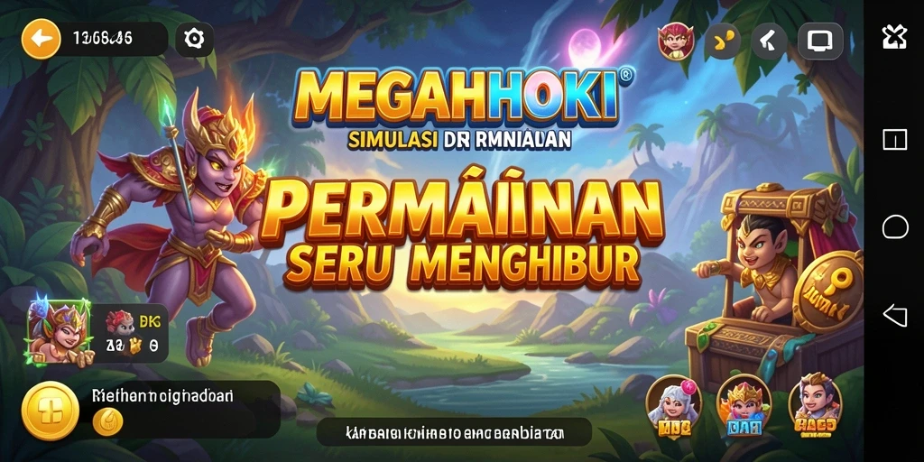 Screenshot gameplay MEGAHOKI yang menampilkan simulasi seru.