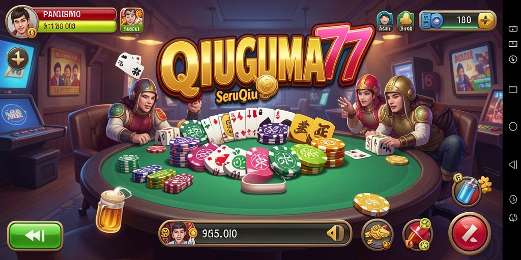 Tampilan gameplay seru dalam permainan QiuQiu PANGLIMA77.
