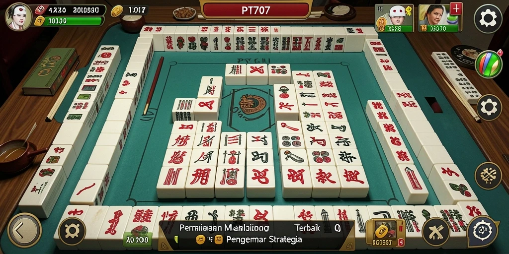 Tampilan gameplay PT707 yang menantang dalam permainan Mahjong.