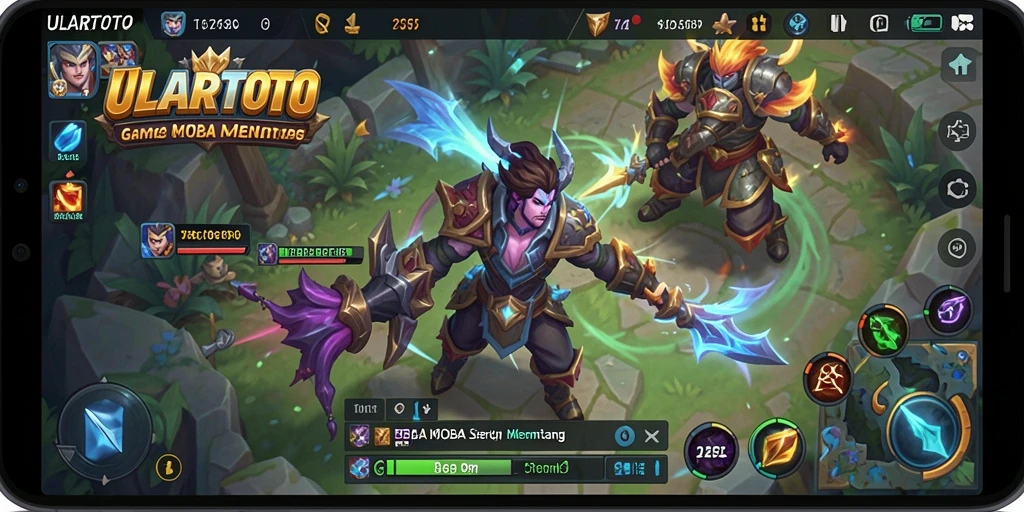 Screenshot gameplay ULARTOTO yang menampilkan aksi seru di arena pertempuran.
