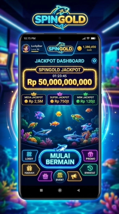 Tampilan antarmuka spingold yang sederhana dan intuitif.